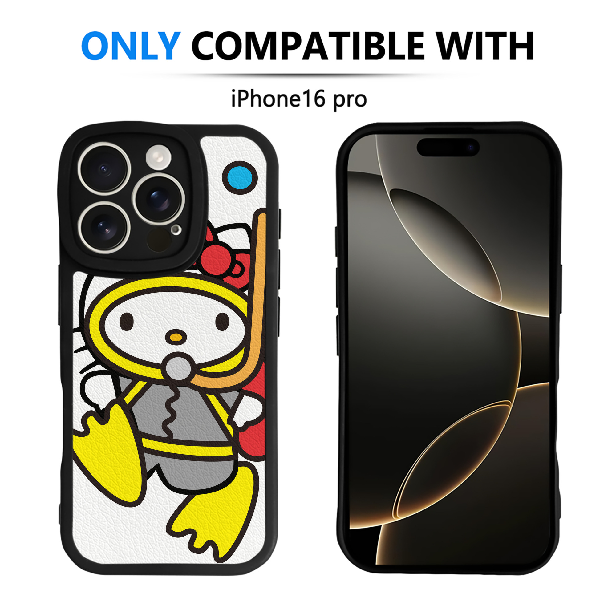 （画像用） Hello Kitty ハローキティ 【iPhone 16シリーズ対応】シリコンスマホケース（レザー調） 材質：シリコン
